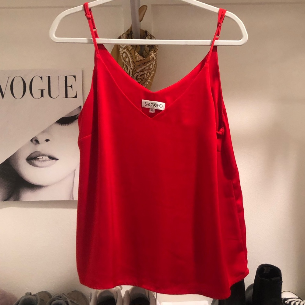 Red tank top